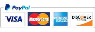 Visa, MasterCard, Discover, American Express and PayPal are accepted